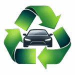 Icono de reciclaje de vehículos